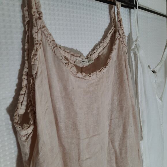 Francesca Bettini L Linen Slip Dress Bundle 3pc Made in Italy Natural Fiber - Picture 4 of 12